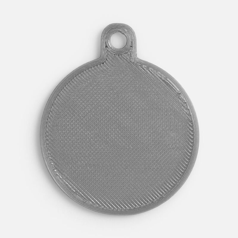 Подвеска Round, 3D-печать, серая арт.19067.11
