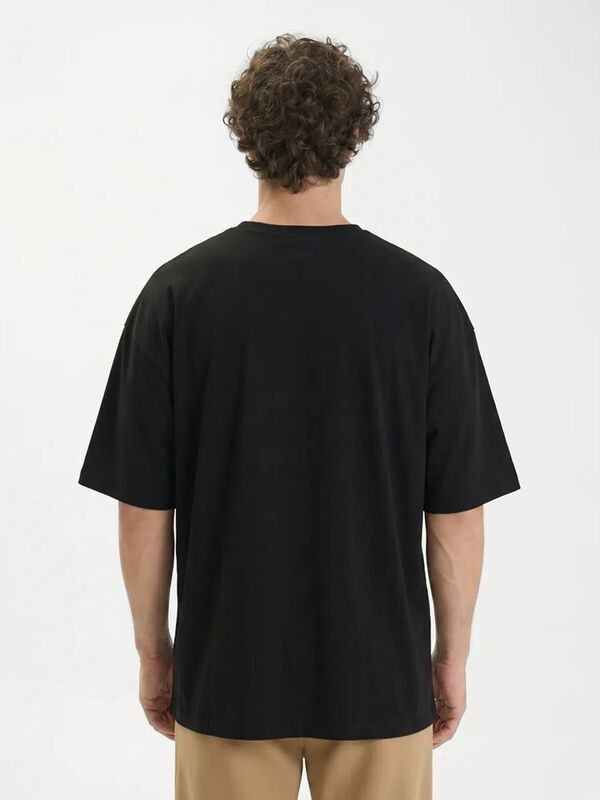 Футболка Oversize Premium 210, черная арт.25561.30