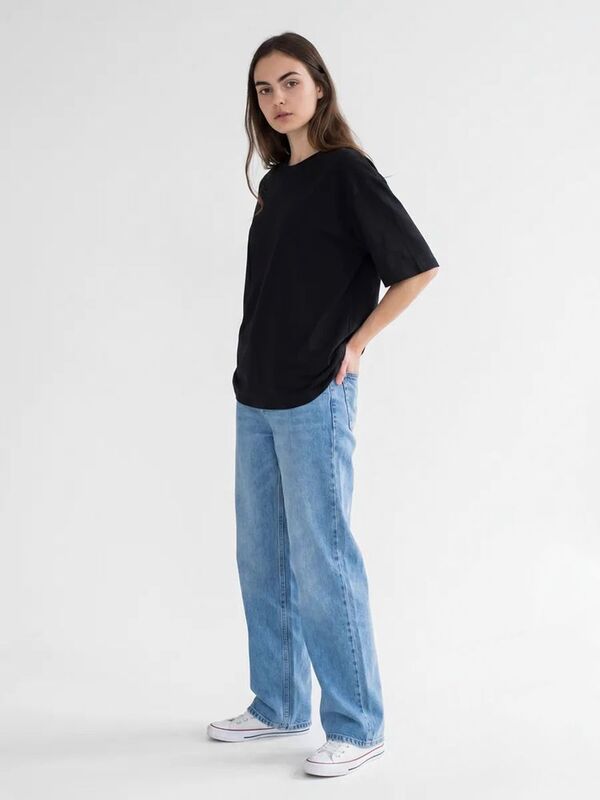 Футболка Oversize Premium 210, черная арт.25561.30