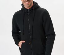 Худи на молнии Premium Heavy, черное арт.25572.30