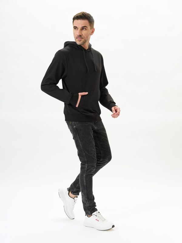 Худи Basic, черное арт.25574.30
