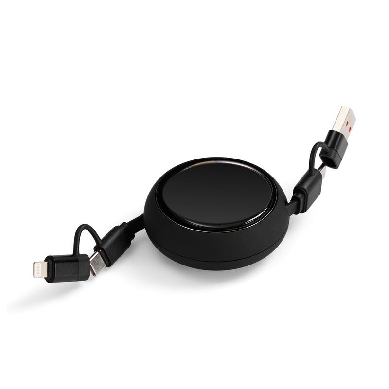 Складной кабель с переходниками pocketCoil, черный арт.19674.30