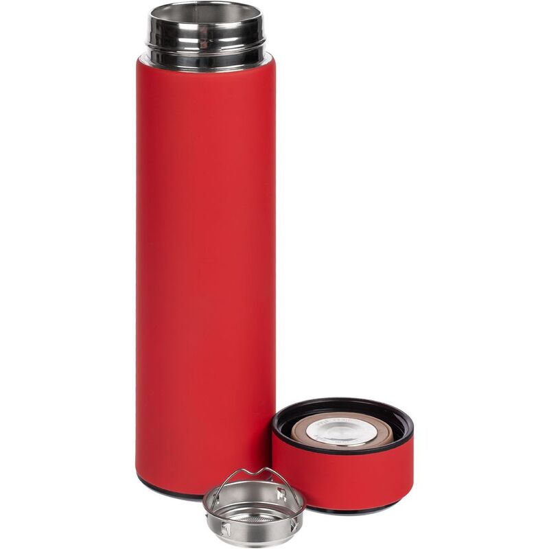 Смарт-бутылка с заменяемой батарейкой Long Therm Soft Touch, красная, без пакета арт.15717.51