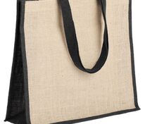 Холщовая сумка для покупок Bagari с черной отделкой арт.4866.30