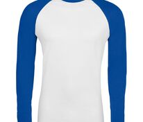 Футболка мужская с длинным рукавом Funky Lsl, белая с ярко-синим арт.02942907