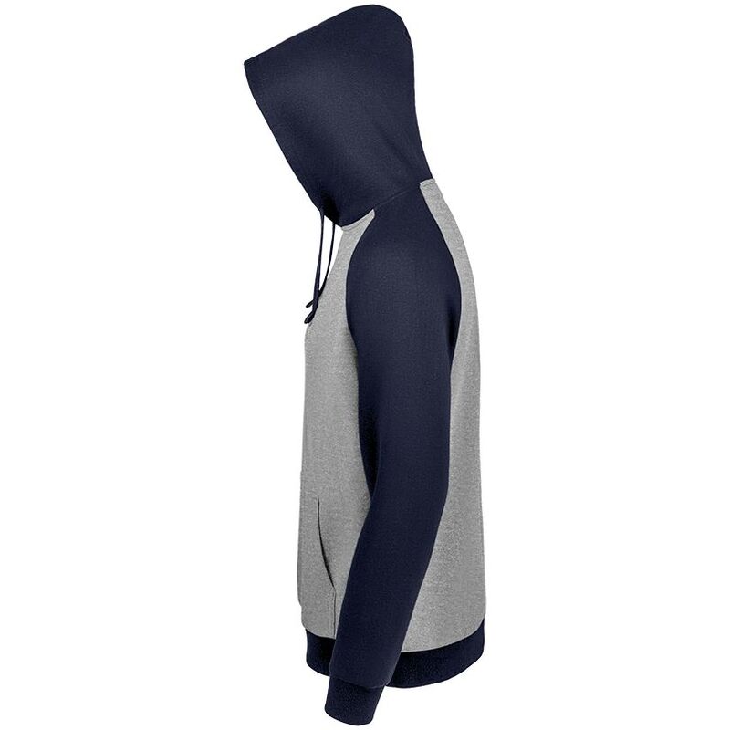 Толстовка унисекс Seattle, серый меланж с темно-синим арт.02998110