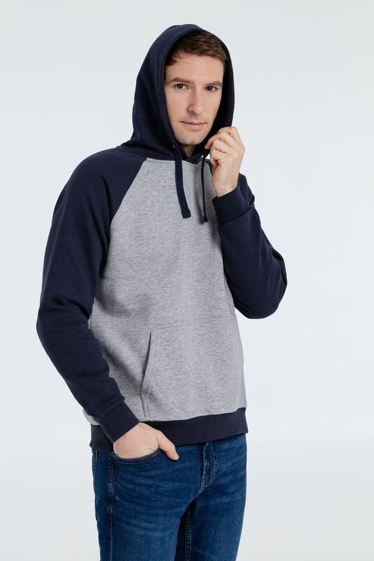 Толстовка унисекс Seattle, серый меланж с темно-синим арт.02998110