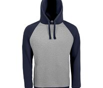 Толстовка унисекс Seattle, серый меланж с темно-синим арт.02998110