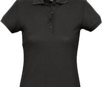 Рубашка поло женская Passion 170, черная арт.4798.30