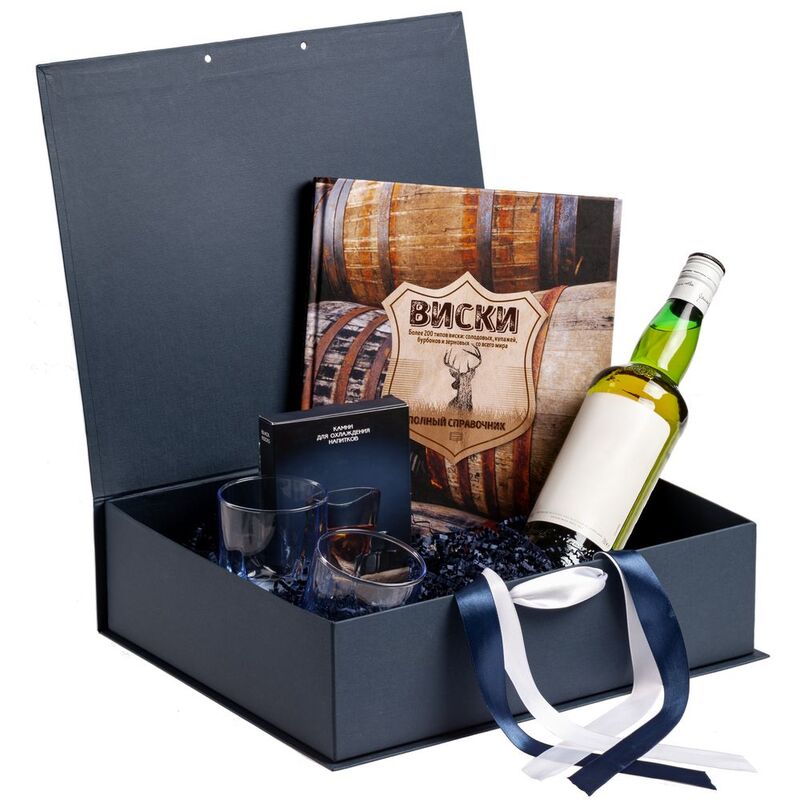 Коробка на лентах Tie Up, темно-синяя арт.10600.40