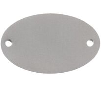 Шильдик металлический Alfa Oval, серебристый арт.13843.10