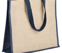 Холщовая сумка для покупок Bagari с синей отделкой арт.4866.40