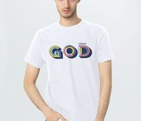 Футболка мужская «Новый GOD», белая арт.71906.60