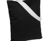Холщовая сумка BrighTone, черная с белыми ручками арт.10766.36