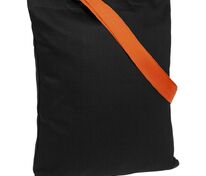Холщовая сумка BrighTone, черная с оранжевыми ручками арт.10766.32