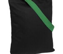 Холщовая сумка BrighTone, черная с зелеными ручками арт.10766.39