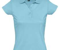 Рубашка поло женская Prescott Women 170, бирюзовая арт.6087.42