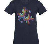 Футболка женская Butterflies, темно-синяя арт.70370.40
