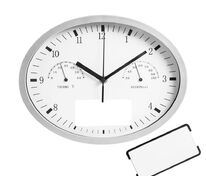 Часы настенные Insert3 с термометром и гигрометром, белые арт.6186.60