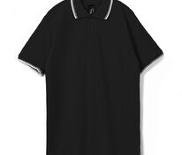 Рубашка поло мужская с контрастной отделкой Practice 270 черная арт.2502.30