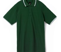 Рубашка поло мужская с контрастной отделкой Practice 270, зеленый/белый арт.2502.90