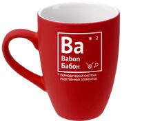 Кружка «Бабон» с покрытием софт-тач, ярко-красная арт.70228.55