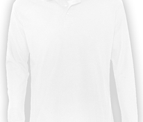 Рубашка поло мужская с длинным рукавом Star 170, белая арт.5420.60