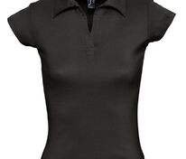Рубашка поло женская без пуговиц Pretty 220, черная арт.1835.30
