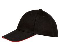 Бейсболка Buffalo, черная с красным арт.6404.35