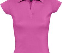 Рубашка поло женская без пуговиц Pretty 220, ярко-розовая арт.1835.56