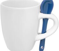 Кофейная кружка Pairy с ложкой, белая с синей арт.13138.64