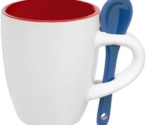 Кофейная кружка Pairy с ложкой, красная с синей арт.13138.54