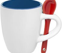 Кофейная кружка Pairy с ложкой, синяя с красной арт.13138.45