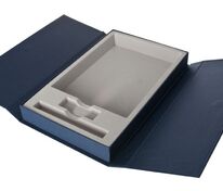 Коробка Triplet под ежедневник, флешку и ручку, синяя арт.12467.40