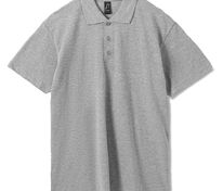 Рубашка поло мужская Summer 170, серый меланж арт.1379.11
