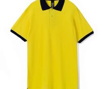 Рубашка поло Prince 190, желтая с темно-синим арт.6085.84