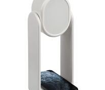 Настольная лампа с зеркалом и беспроводной зарядкой Tyro, белая арт.13370.60