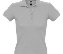 Рубашка поло женская People 210, серый меланж арт.1895.11