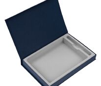 Коробка Silk с ложементом под ежедневник 15х21 и ручку, синяя арт.13069.40