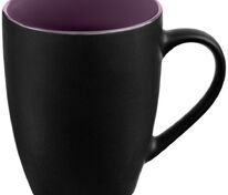 Кружка Bright Tulip, матовая, черная с фиолетовым арт.10735.70