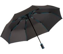 Зонт складной AOC Mini с цветными спицами, бирюзовый арт.64715.14