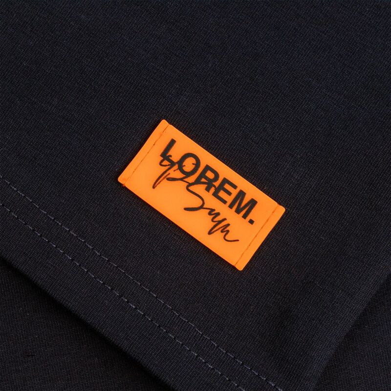 Лейбл из ПВХ Dzeta, XS, оранжевый неон арт.13916.22