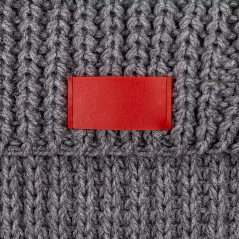 Лейбл из ПВХ Dzeta, XS, красный арт.13916.50