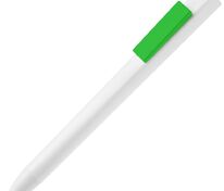 Ручка шариковая Swiper SQ, белая с зеленым арт.17522.69