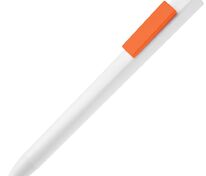 Ручка шариковая Swiper SQ, белая с оранжевым арт.17522.62