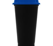Стакан с крышкой Color Cap Black, черный с синим арт.20996.40