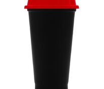 Стакан с крышкой Color Cap Black, черный с красным арт.20996.50