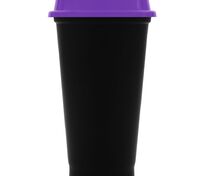 Стакан с крышкой Color Cap Black, черный с фиолетовым арт.20996.70