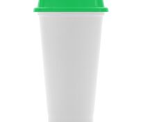 Стакан с крышкой Color Cap White, белый с зеленым арт.20997.90